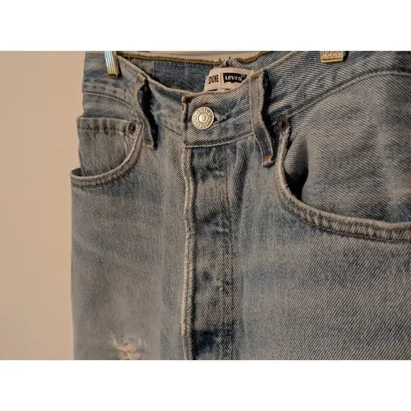 RE/DONE Levi's High Rise Ankle Crop (HRAC) Reconstructed Jeans - 25 - Picture 5 of 16